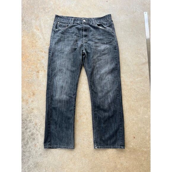 Vintage Old Skool Baggy Hip Hop Skater Denim Jeans Size 38 A3 - Picture 2 of 7
